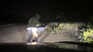 Pulled Over to Fuck Blonde Babe on the Roadside