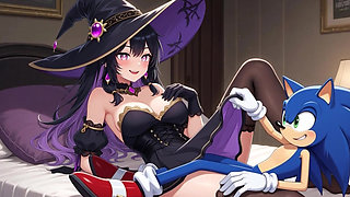 Animated Scene with Fantastic Figures Indoors