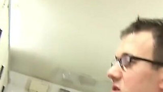 Blonde Babes Double Penetration in Bathroom Orgy