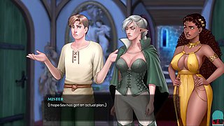 Playing a dating simulator with a focus on big butts and boobs