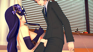 Busty Raiden Cowgirl Ride with Creampie Climax Uncensored 3D