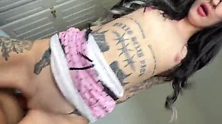 Lena Love POV Roleplay: Sharing Bed With Foreign Exchange Student - Petite Brunette Amateur Creampie
