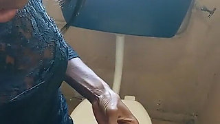 Black Slut Doggystyle and Blowjob White Man in Black Sexy Dress