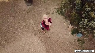 Feel the thrill of Kenzie Taylor's blonde passion with raw intensity