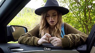 Skinny babe gets to enjoy hard sex with a cabbie