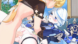 Genshin Impact - Furina X Aether Passionate Sex - 3D Hentai Animation