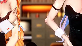 Wuthering Waves - Sigrika and Denia Naughty Club Party Fuck - 3D Hentai Animations