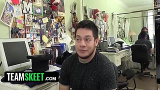 Innocent Teen 18+ Takes Big Hard Cock Into Her Ass To Keep Virginity - Mechi Medina, David Loso And Maya Grand