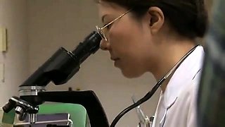 Sexy Asian doctor in uniform is starving for a deep drilling