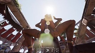 3D Hentai Game: Ancient Statue Awakens and Pounds Lara's Holes - Busty Teen Demon Girl Gangbang