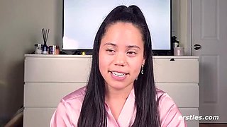 American Babe Sativa Masturbates with Vibrator and Paddle - Solo Fetish Play HD