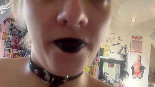 Mouth Tour Black Lipstick Goth