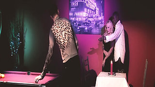 Uncovered Women Scene 4: Blonde Big-breasted MILF in Lingerie Likes to Fuck with Two Cocks at the Same Time