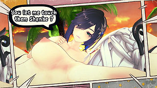 Yelan x Shenhe at the beach (genshin impact) P2 SEX