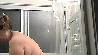 BBW DRYING OFF AFTER SHOWER.......