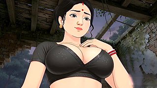 Indian aunty, cartoon fantasy, bhabhi indian