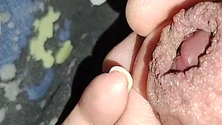 Secretly Used His Stepsister's Hand and Cum on Her Palm