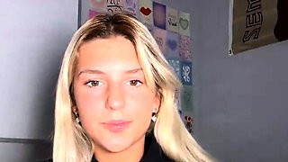 Blonde teen Sierras first erotic masturbation video