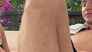 Busty Latina Best Friend with a Big Ass Gets Fucked Hard Next to the Pool