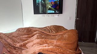 Teen latina helped her horny stepbro before bed POV