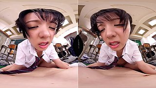 Japanese Student in VR POV for Intense Passionate Play