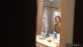 Busty Teen Gets Peeked On In Shower And Fucked In Bathroom