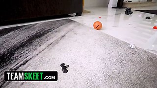 Babysitter has a meaty kick on her boss, and she's determined to demolish his life with her teenager vagina