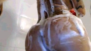 Big Booty Latina With Huge Tits In The Shower