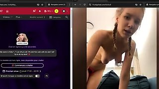 Blonde natural big titted babe solo play