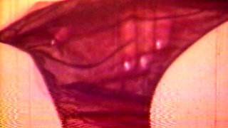 Vintage Red-tinted Lesbian Classic with Retro Bedroom Lovers