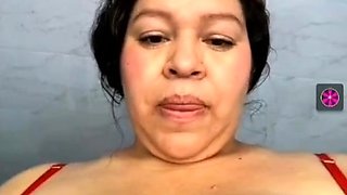 beautiful chubby showing breasts and pussy on camera