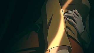 Busty anime brunette enjoys wild outdoor pleasure in the forest