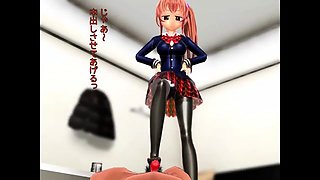 Hentai redhead gives blowjob and having sex