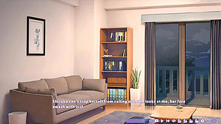 Hentai Game - Summer Clover - Fucking My Coworker Shizuko (Hard Moaning & Creampie)