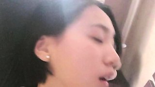 Mature asian blowjob handjob voyeur in room