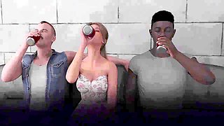 Nympho enjoys hentai action with cum splattered on her face