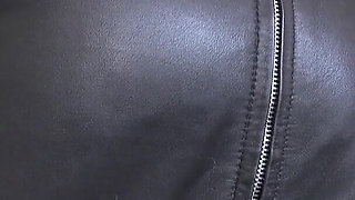 Leather-clad Ass Sniffing Training! Tight Leather Skirt! Lady Victoria Valente