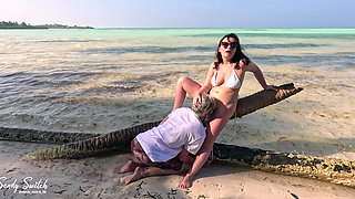 Femdom in Paradise Outdoor Worship on the Beach