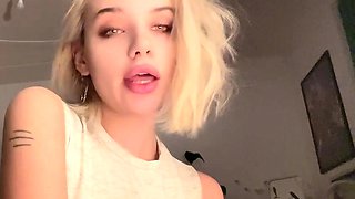 Blonde teen Sierras first erotic masturbation video