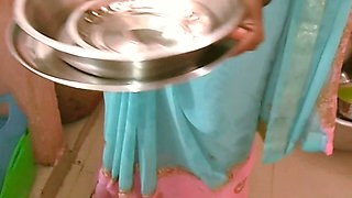 Desi Tamil House Maid in Petticoat Bra Cleaning Tease & Wild Reverse Cowgirl Ride on Owner! Indianhotwifex