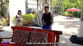 Lost Girl in Woods Needs Ride Home - Max Betancur & Luna Vidal Wild Sex Doggystyle & Blowjob