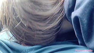Beautiful young pussy, car sex, outdoor, cum inside