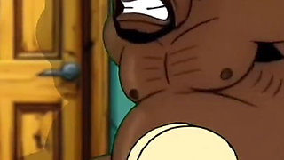 Valentine's Day. Cartoon in Which a Wife Is Fucked in a Public Toilet