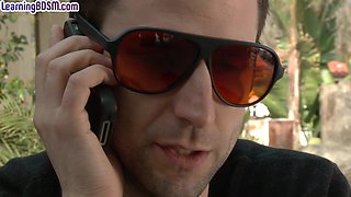 BDSM ballgagged anal babe spanked and whipped in anal action