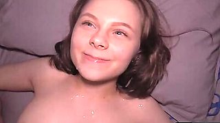 I Rough Fuck my Cute Stepsis and Cum on her Face