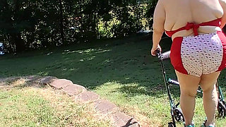 BBW Nurse Vicki Is Taking a Stroll in Her Hello Kitty Bathing Suit a Bikini! What Else Does She Do!