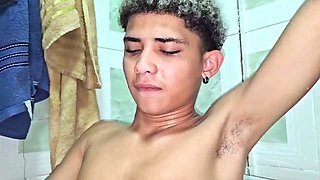 NEW Stepmother gives her young stepson a bath. #amateur
