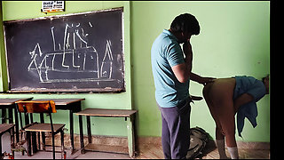 Indian Couples Sex in Uniform After the Class