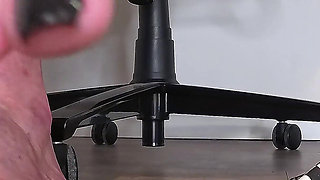 Sneaky Office Foot Tease in Checkerboard Vans - Toe-only Strip & Intense Barefoot Play POV