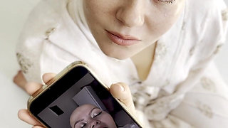 Cumtribute Bald Girl Cleanup Her Phone After